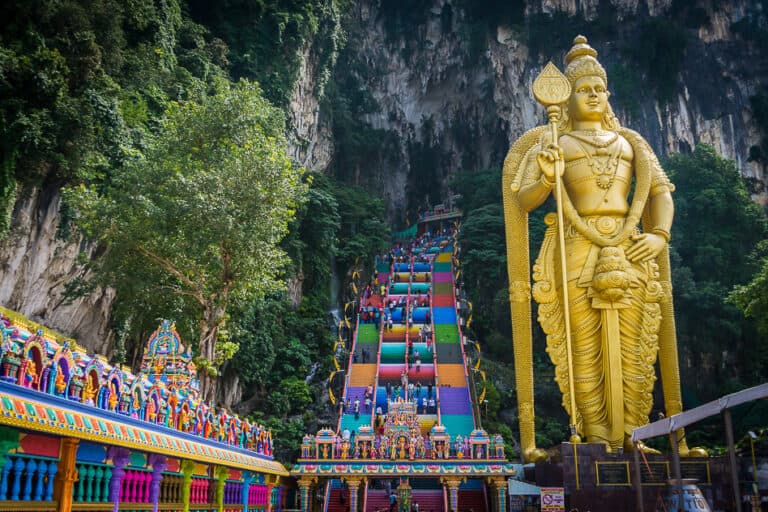 Batu Caves Trappen Statue Maleisië
