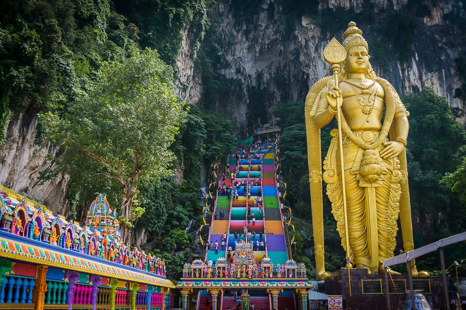 Batu Caves Stairs Statue Malaysia