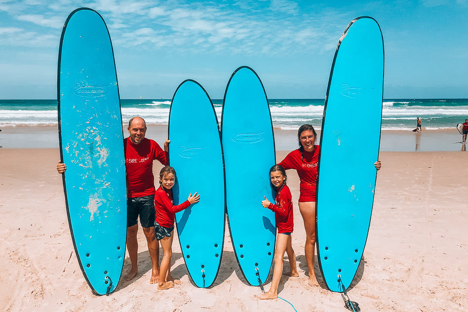 Our first family surfing lesson with Go Ride A Wave