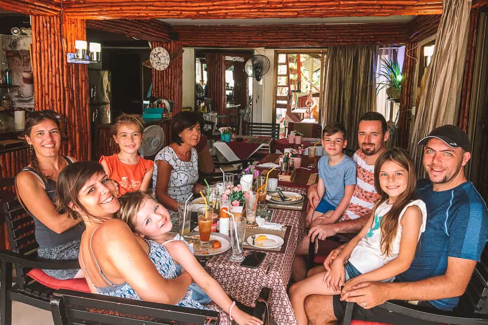 Family Eating United Full Time Travels Phuket Rawai