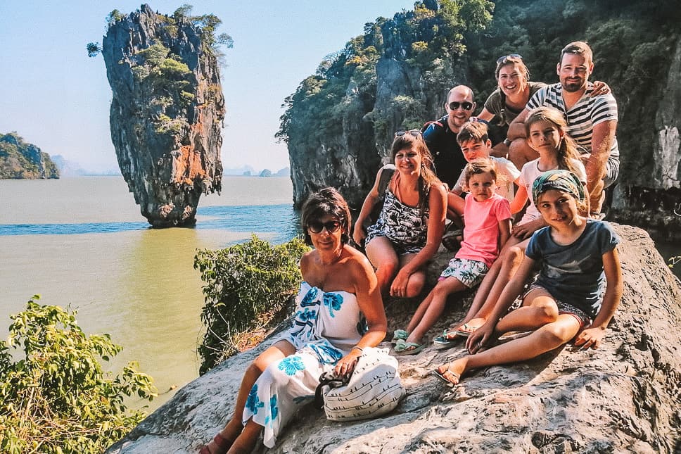 Family Picture James Bond Island Phang Nga Thailand
