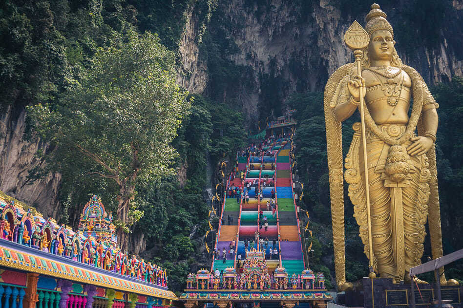 Batu Caves Stairs Hindu Kuala Lumpur