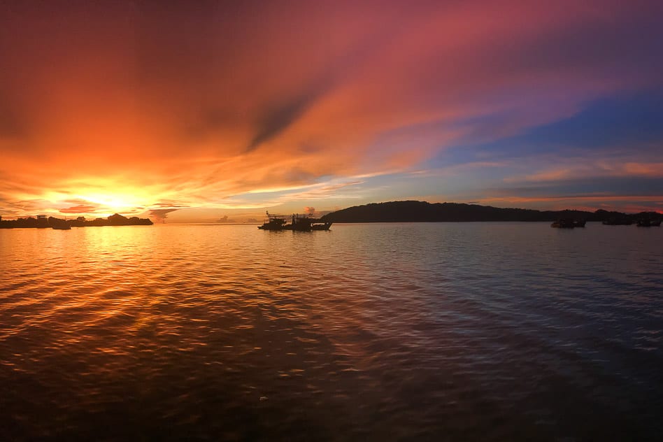 Sunset Kota Kinabalu Malaysia Waterfront