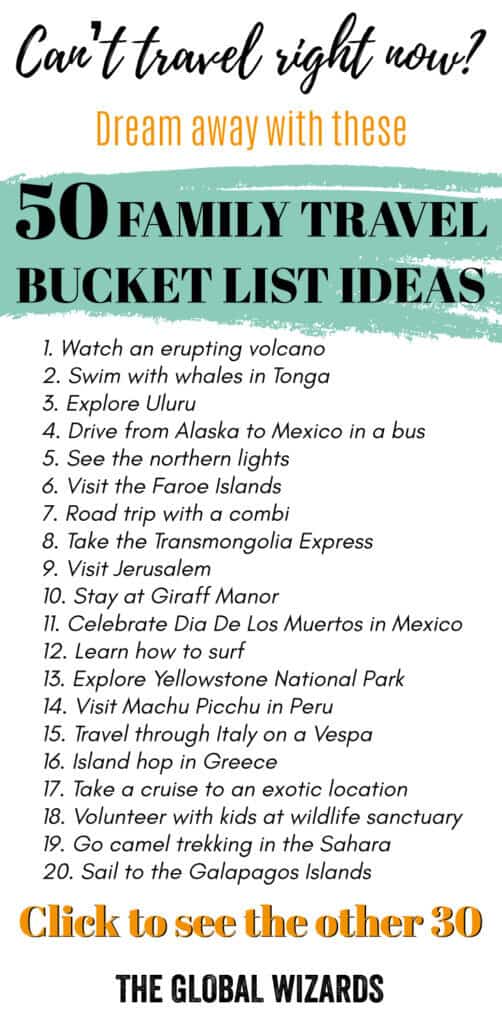 travel bucket holidays