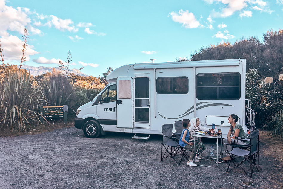 Saving money in New Zealand by free camping with our relocation campervan