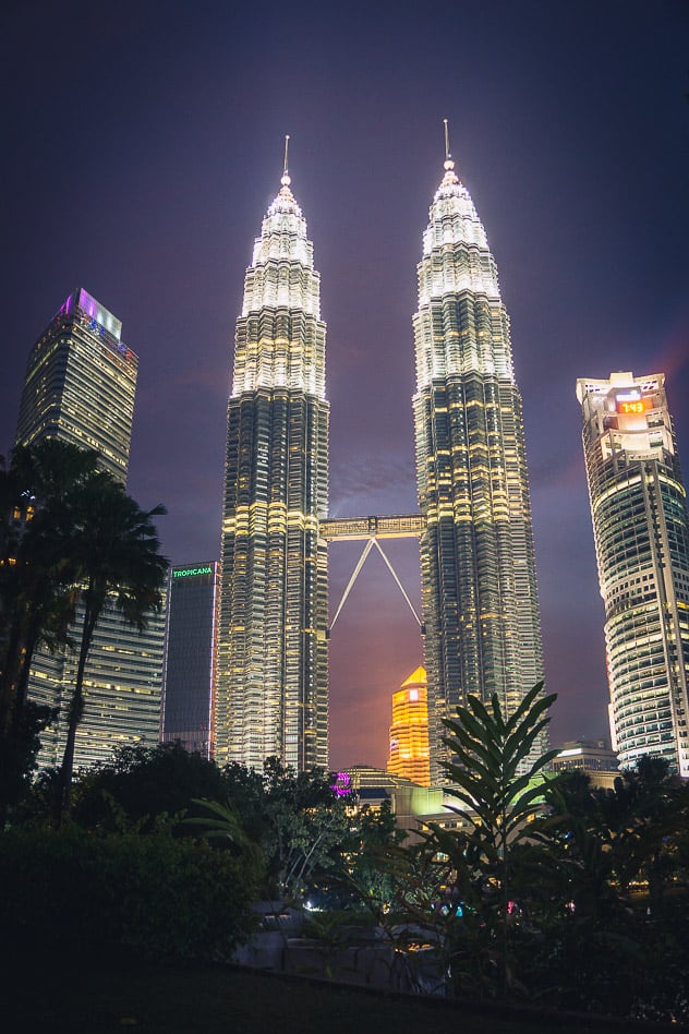 Petronas Towers Night Nacht Kuala Lumpur