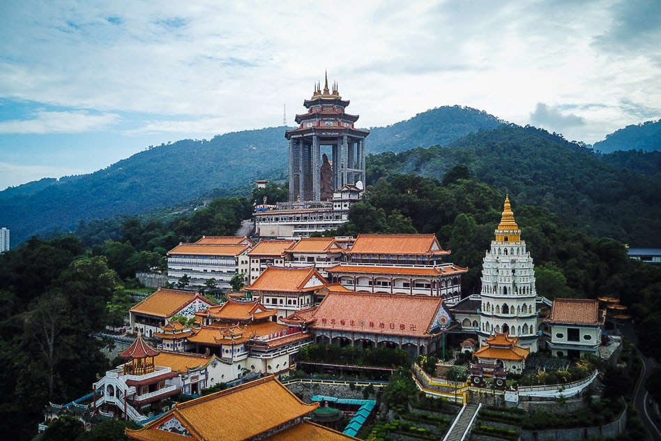 Drone Picture Kek Lok Si Temple Penang Malaysia