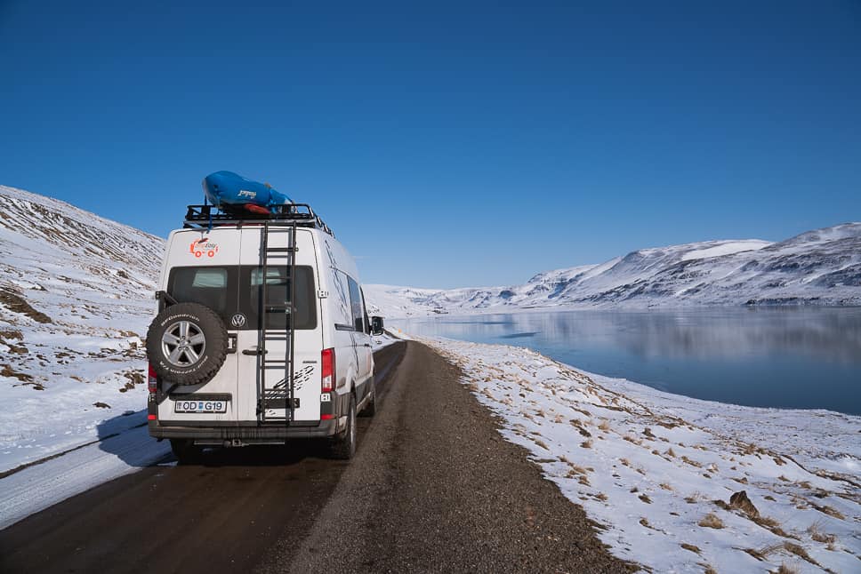 Campervan huren winter Ijsland