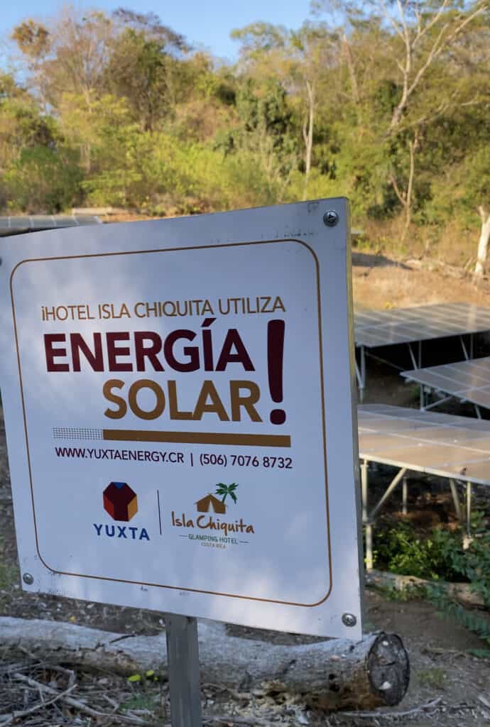 Zonne energie Isla Chiquita Eco Glamping