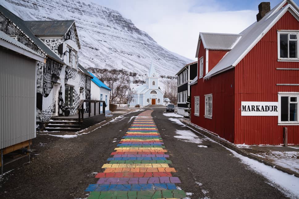 Seydusfjordur Oost IJsland Winter Kamperen