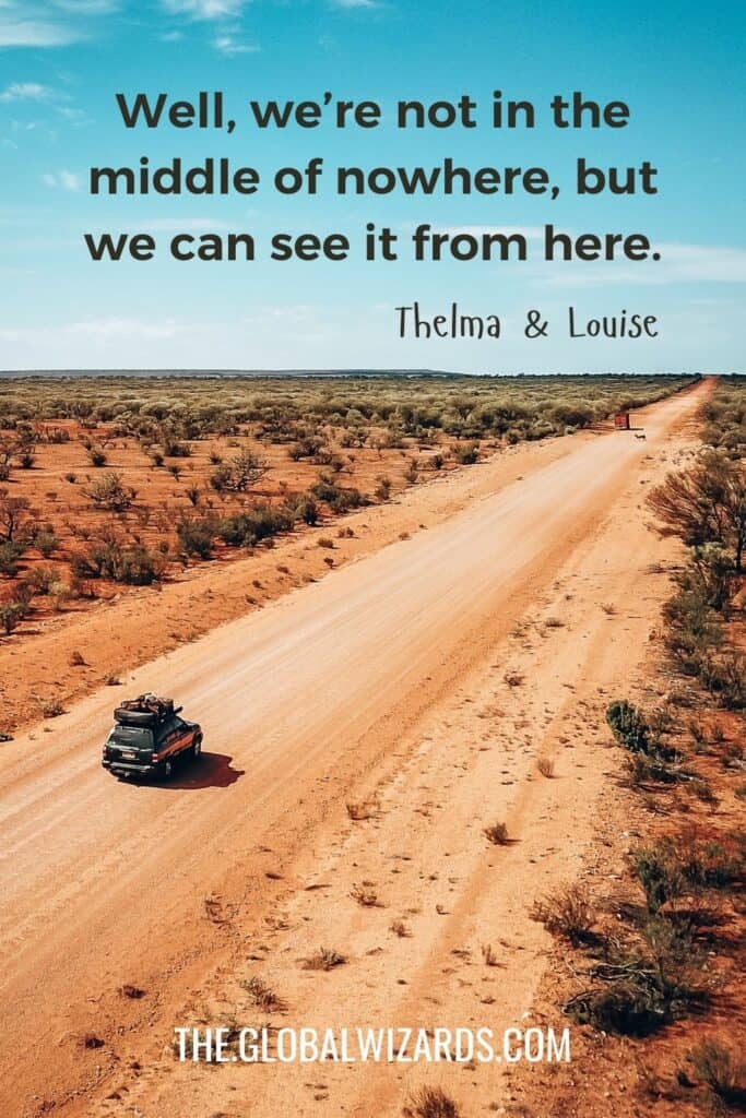 Funny road trip caption for Instagram Thelma Louise