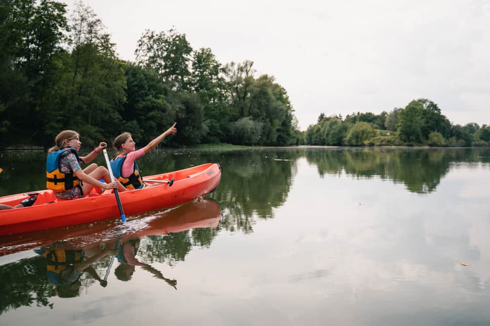 Kayak Meuse French Ardennes with kids