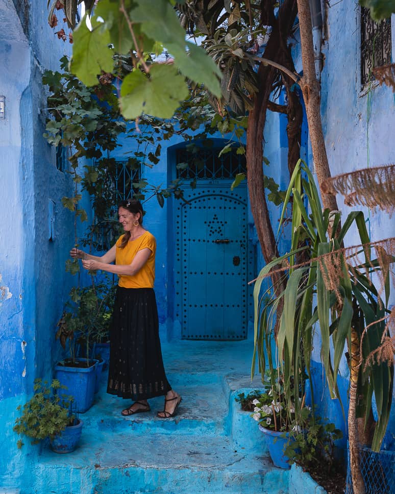 Instagram Straat Blauwe Stad Marokko