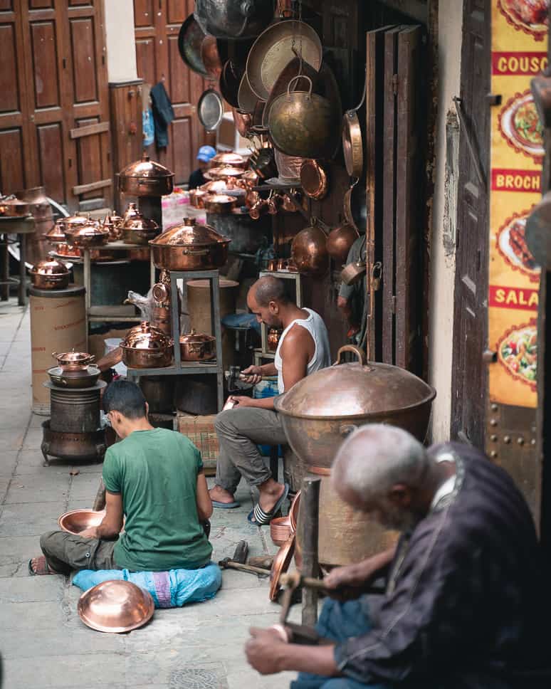 Souks Fes Marokko Place Seffarine