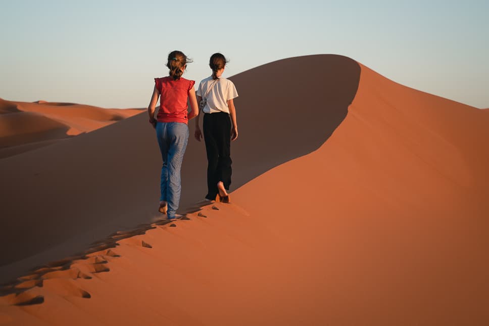 Zandduinen Erg Chebbi Woestijn Marokko