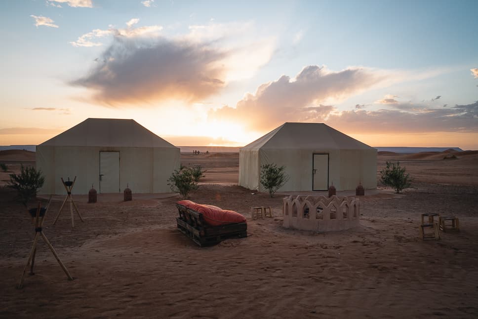 Luxe tentenkamp woestijn Marokko Beldi Camp Overnachting