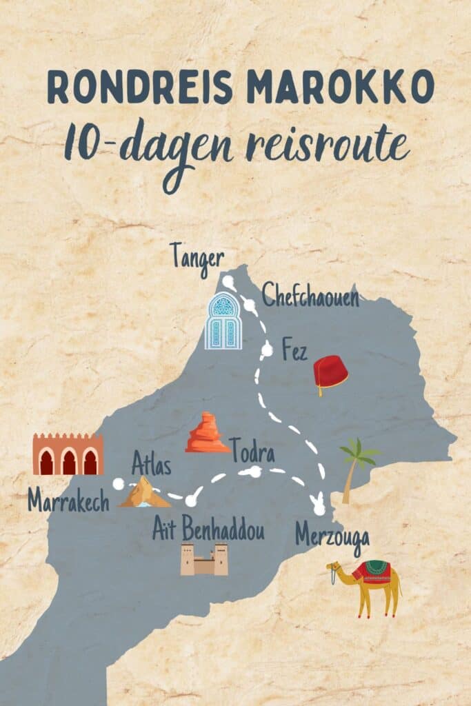 Rondreis Marokko Reisroute 10 dagen