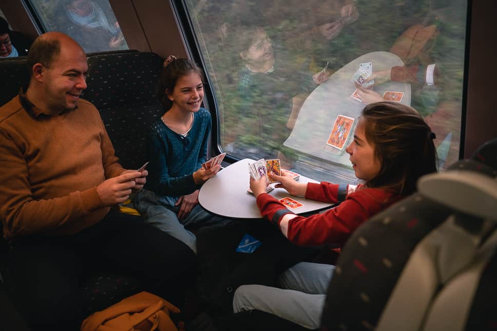 Familie met de trein naar Aken