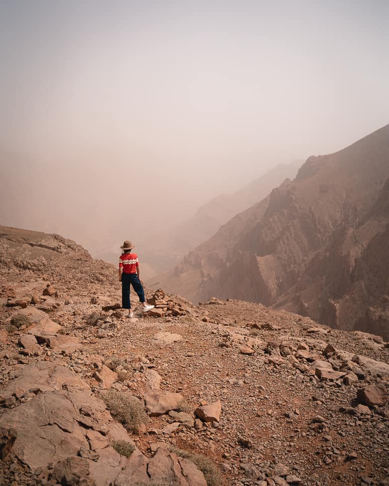 Uitzicht views Todra Kloof Marokko Wandeling