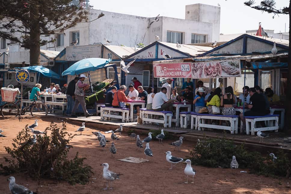 Essaouira Fish Market food stall fish