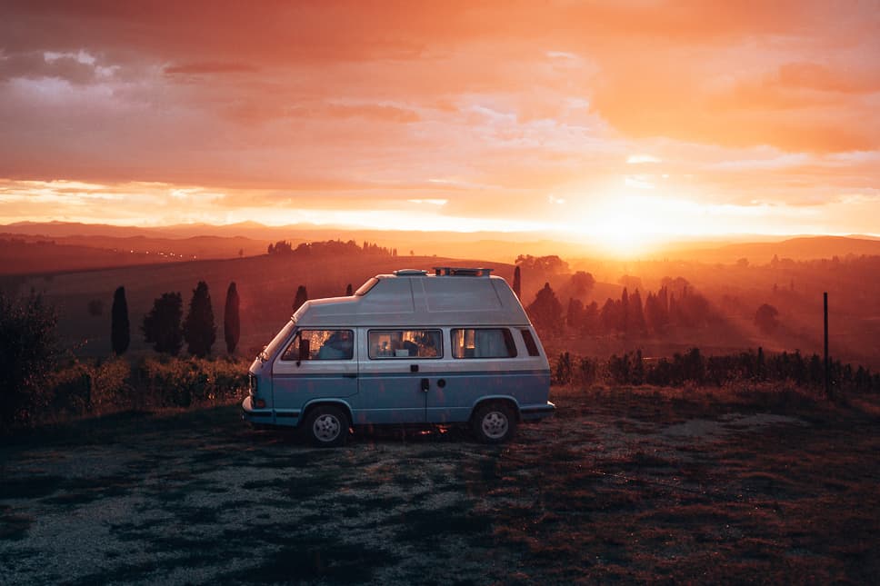 Camping van life Tuscany itinerary