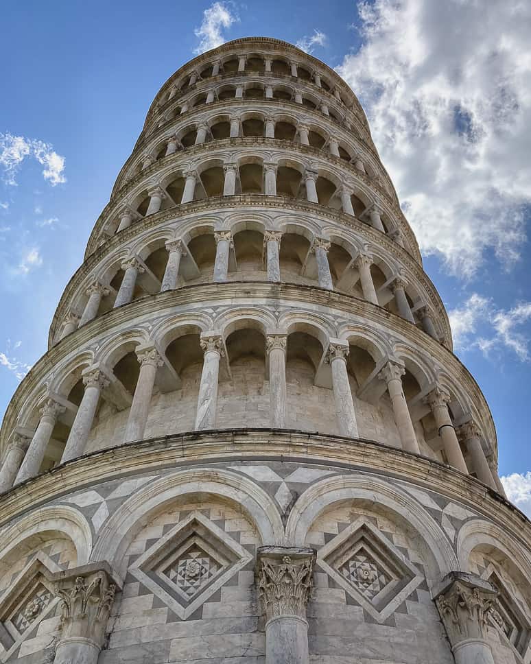 De scheve toren van Pisa, één van de bezienswaardigheden