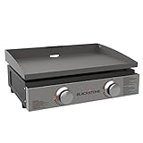 Blackstone 22" Tabletop Grill without Hood- Propane Fuelled – 22 inch Portable Gas Griddle with 2 Burners - Rear Grease Trap for Kitchen, Outdoor, Camping, Tailgating or Picnicking (1666)