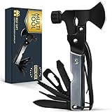 Men Women Gifts Multitool Hatchet Camping Essentials Survival Multi Tool 14-in-1 Fathers Day Brithday Gift for Dad Him Son Her Hiking Backpacking Gear Axe Hammer Saw