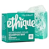 Ethique Refreshing Solid Shampoo Bar for Balanced to Dry & Damaged Hair - Mintasy - Vegan, Eco-Friendly, Plastic-Free, Cruelty-Free, 3.88 oz (Pack of 1)