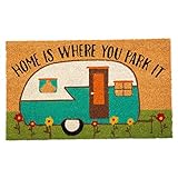 DII Heavy Duty Coir Doormat with Nonslip Vinyl Backing, Welcome Mat Outdoor Entry Way & Front Porch Décor, Camper, 17x29