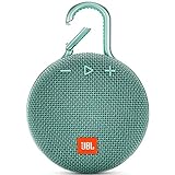 JBL Clip 3, River Teal - Waterproof, Durable & Portable Bluetooth Speaker - Up to 10 Hours of Play - Includes Noise-Cancelling Speakerphone & Wireless Streaming