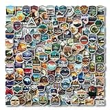 200 Pcs National Parks Stickers Vinyl Outdoor Nature Travel Camping Adventure Hiking Stickers for Water Bottles Laptops Car Luggage National Parks Gifts