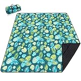 PY SUPER MODE Picnic Blankets Extra Large, Waterproof Foldable Outdoor Beach Blanket Oversized 83x79” Sandproof, 3-Layer Picnic Mat for Camping, Hiking, Travel, Park, Concerts(Yellow Flowers)