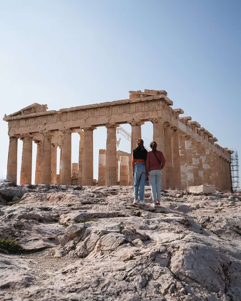 Akropolis bezoeken Athene familie