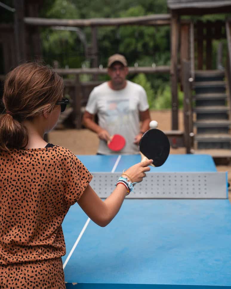 Family trip South of France Provence Camping Ping Pong