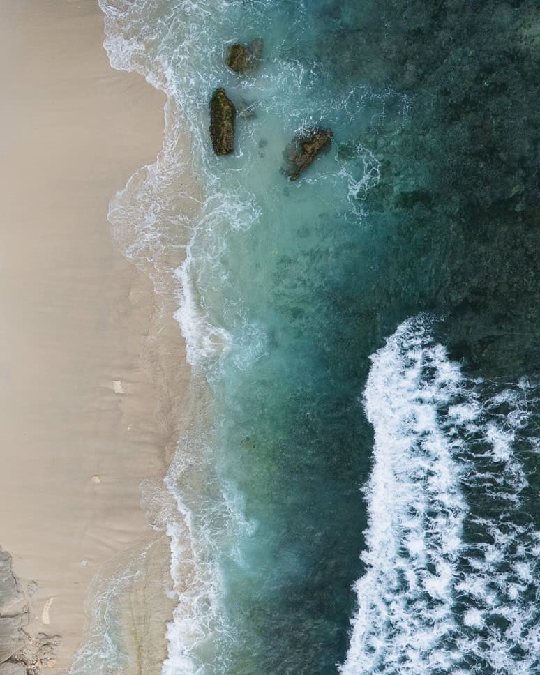 Mushroom Bay Nusa Lembongan Bali Drone