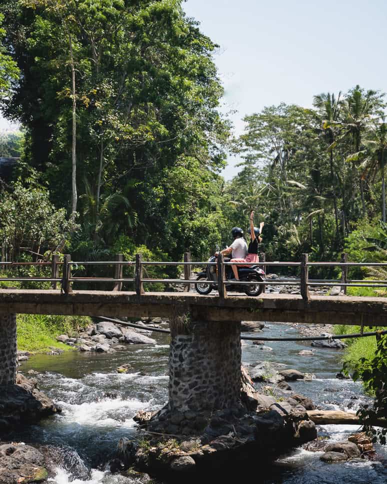 Sidemen Bali with the scooter