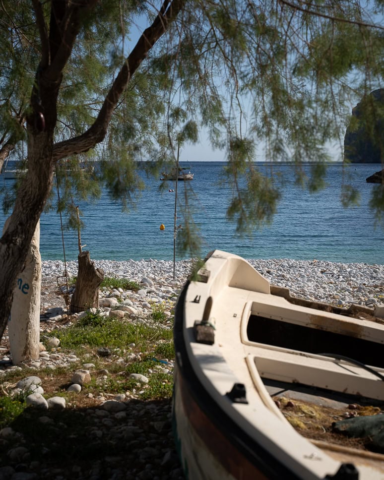 Boot Gerolimenas Strand Mani Peloponnesos