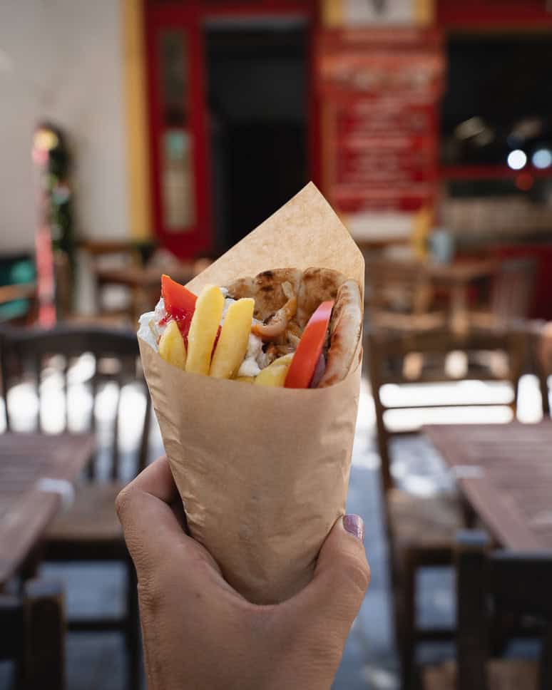 Gyros Chora Waar kan je lekker eten in Andros