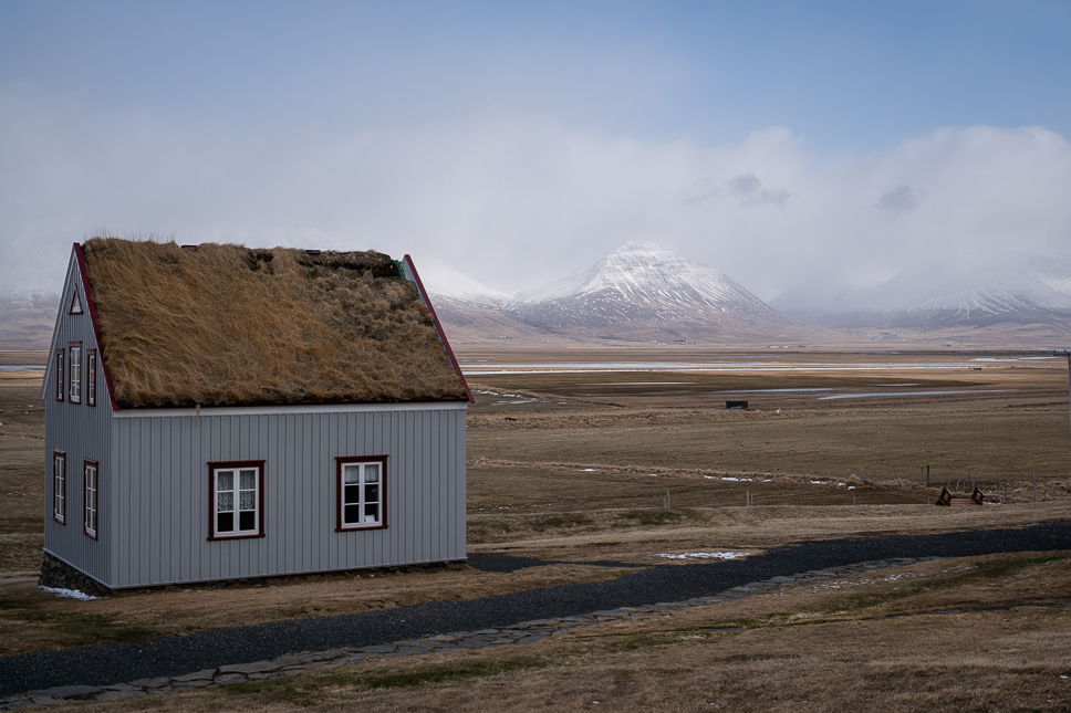 Turf house in the north of Iceland