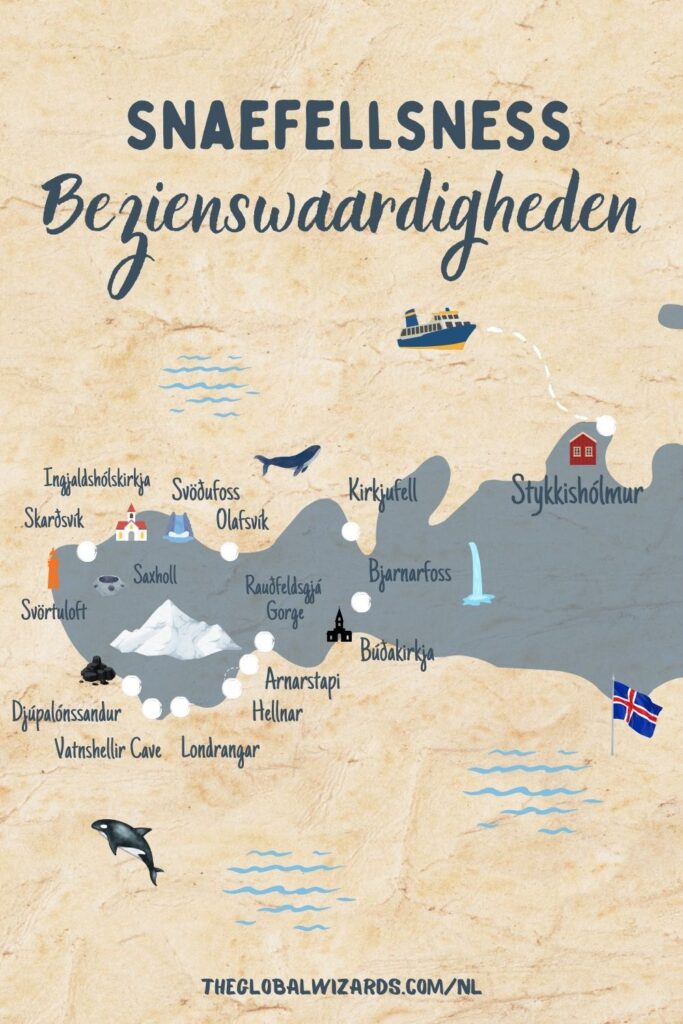 Snaefellsnes Peninsula Map