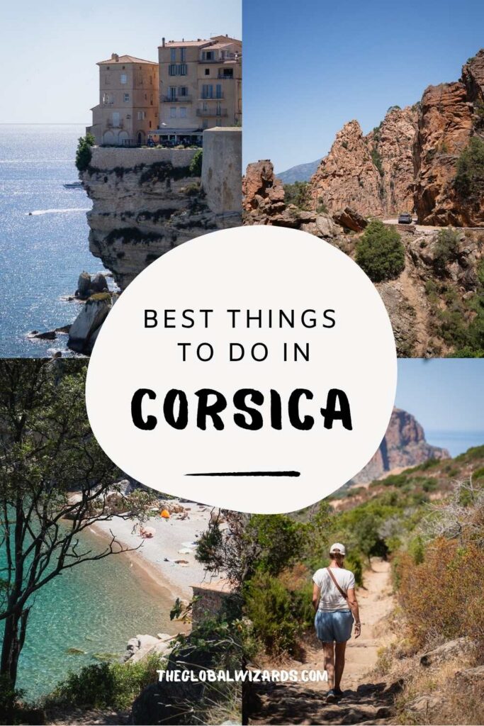 pinterest pin about the best things to do in Corsica