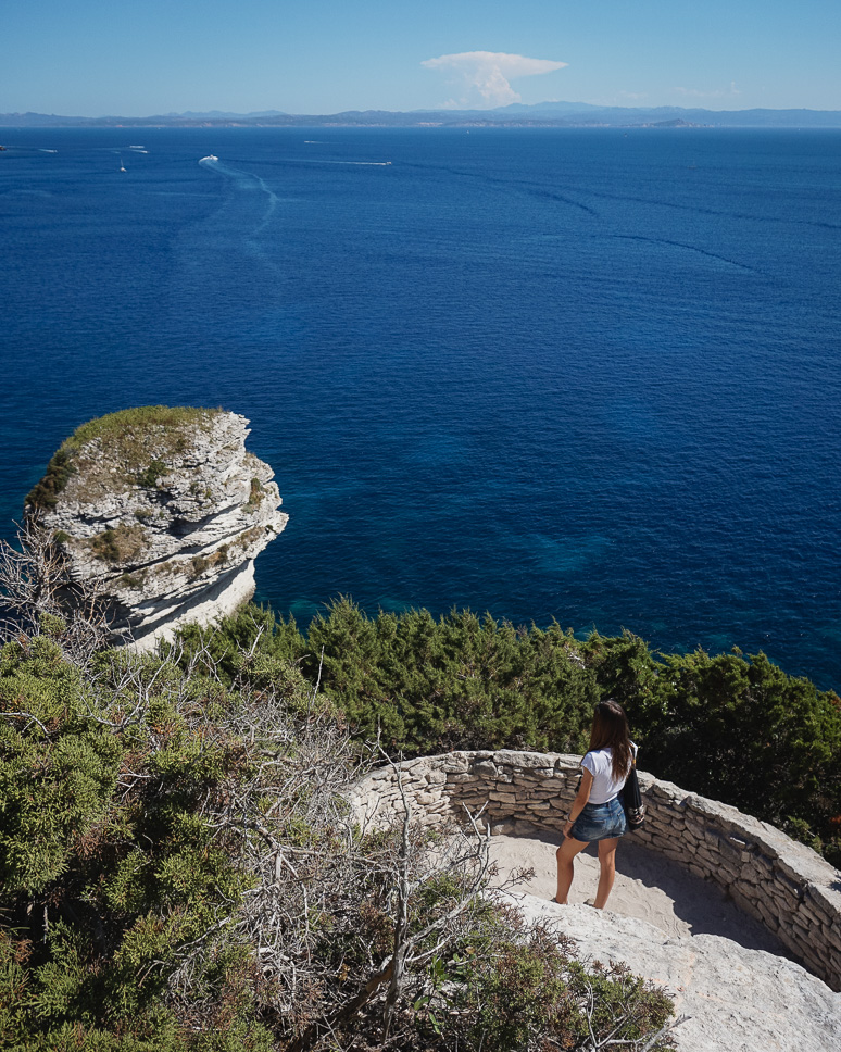 Viewpoint overlooking the Grain de Sable in Bonifacio