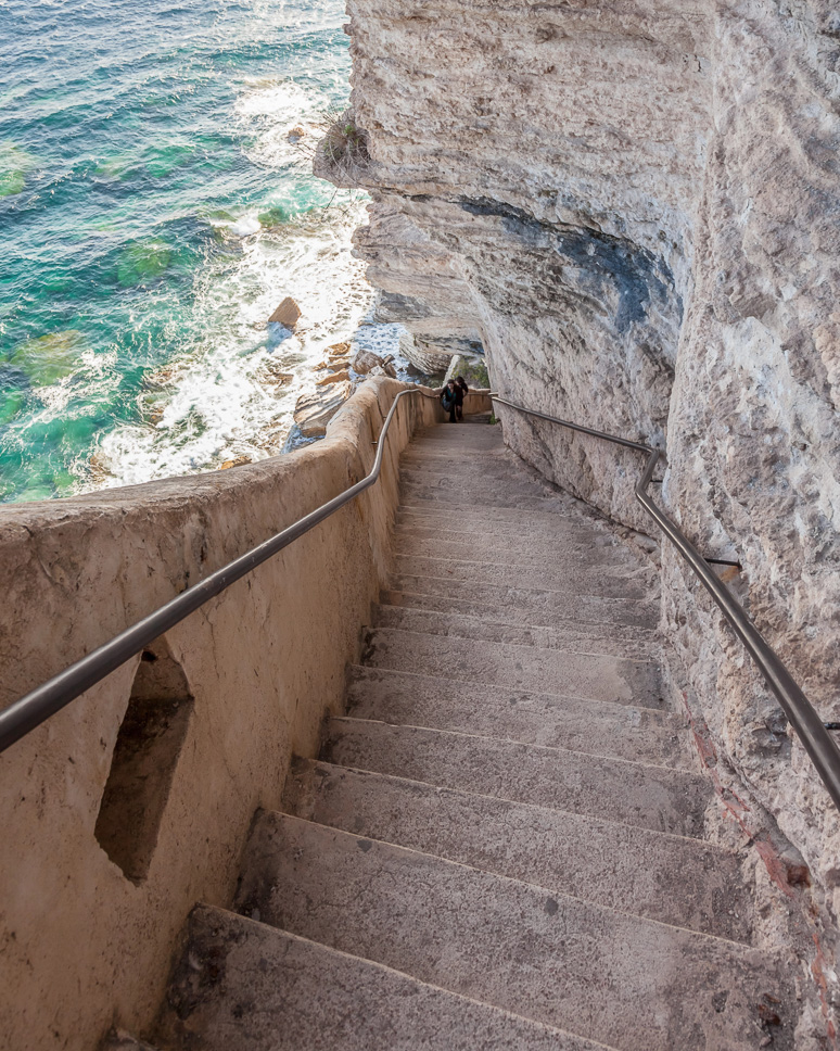 King Aragon's Staircase in Bonifacio, Corsica